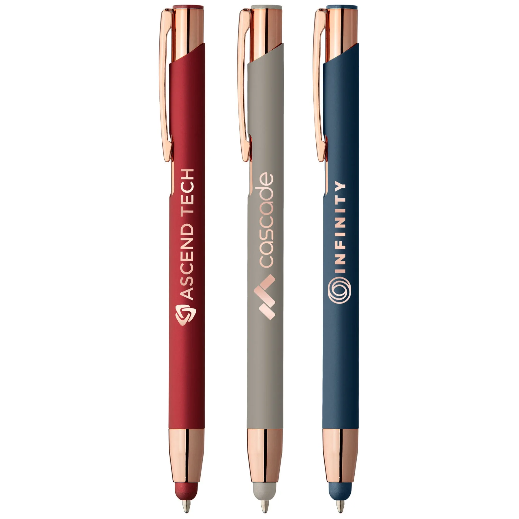 Hot Selling Promotional New Multifunction Ball Stylus Soft Touch Screen Pen 2 In 1 With Custom Logo Metal Ballpoint Pens