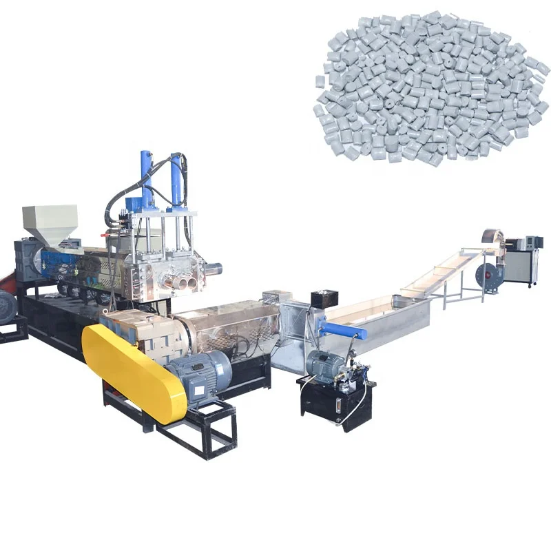 waste plastic recycling pellet granules making extruder granulator agglomerator granulating pelletizer machine plastic prices