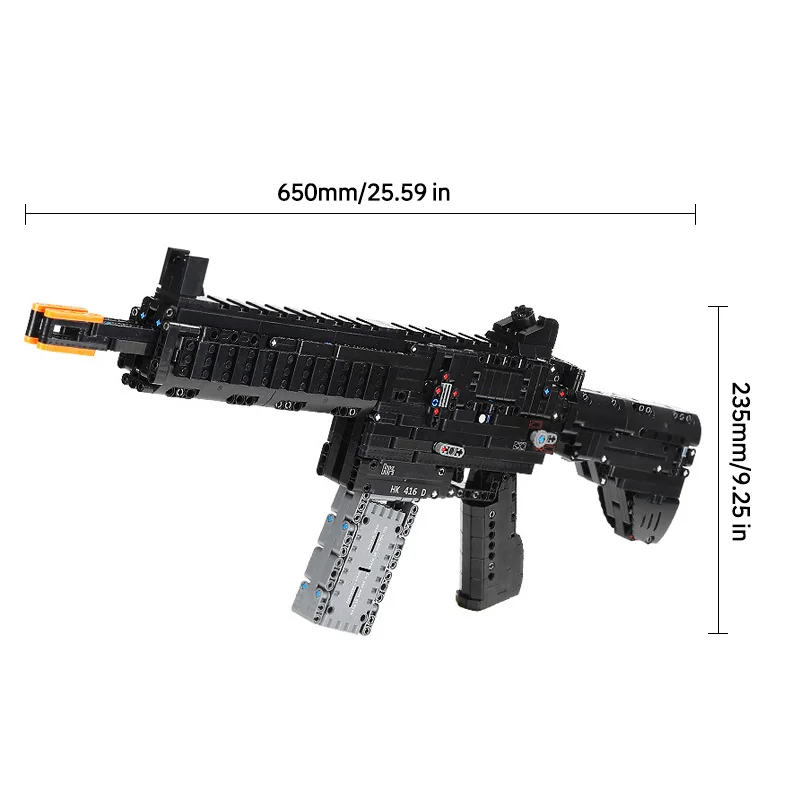 1178PCS Military Series HK416 Assault Rifle Assembly Building Block Model Birthday Gift For Boys New Year Gift