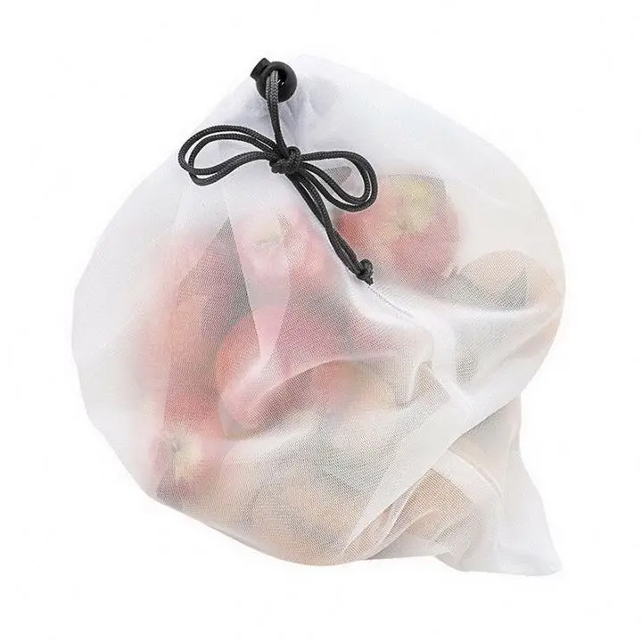 Нейлоновый полиэстеровый сетчатый мешок, многоразовые продуктовые пакеты для сохранения свежести овощей