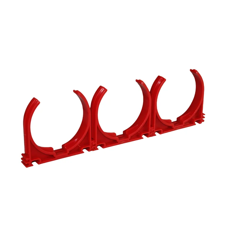 Plastic, U-shaped pipe clamp, integrated fresh air pipe clamp, PE pipe fitting O-shaped pipe clamp