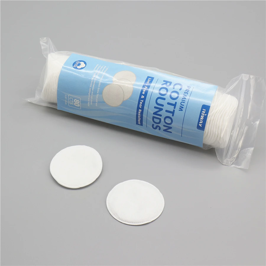 Disposable Round Cosmetic Facial Cotton Pads for Skin Cleaning Disposable Makeup Remover Pads
