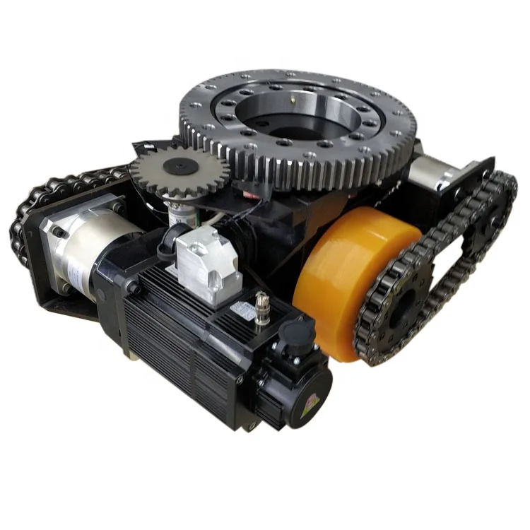 2000W 48VDC AGV drive wheels with steer max drive speed 0.69m/s driving wheels with servo motor