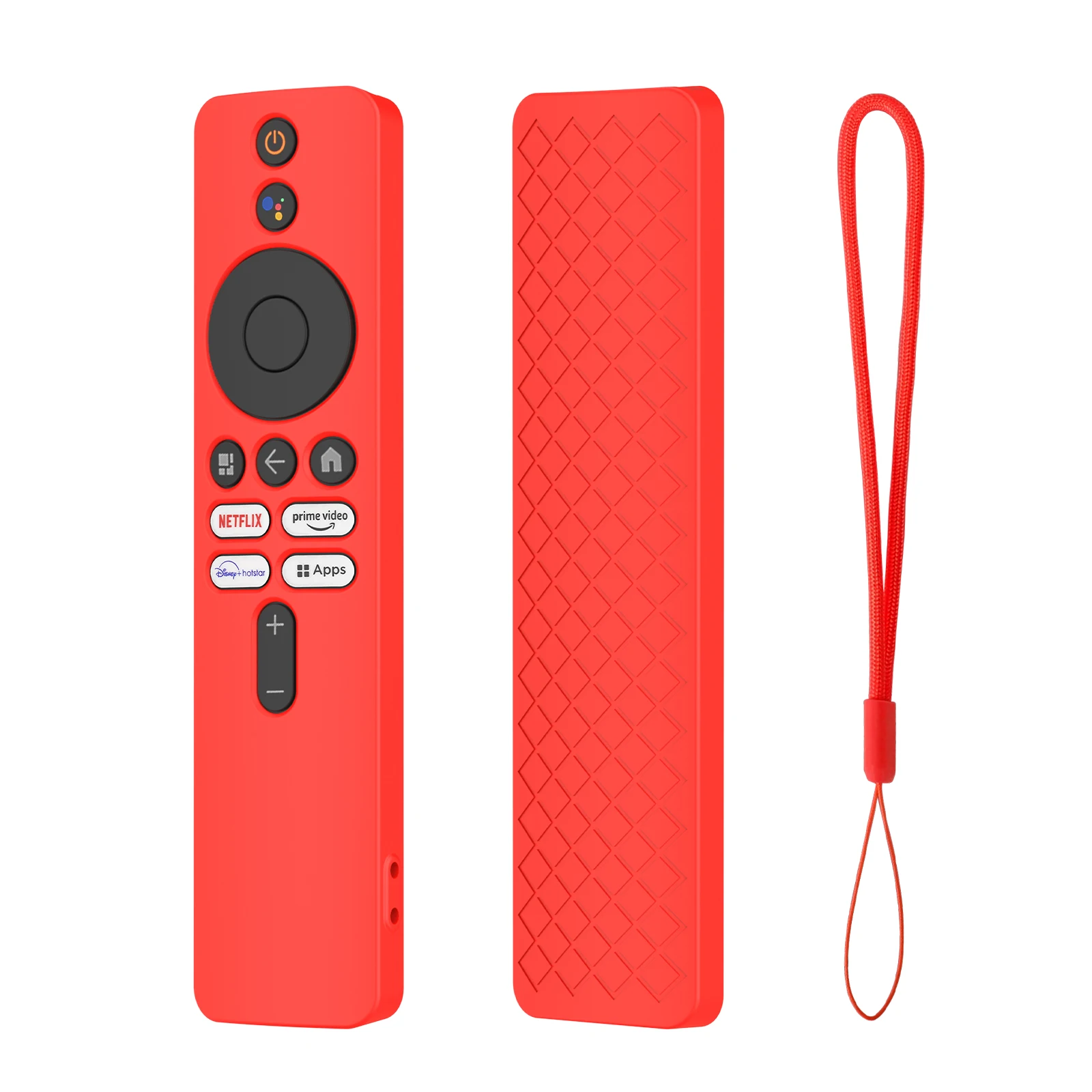 Silicone Case Cover for Xiaomi TV Stick 4K Remote Control Cover Silicone Protective Case with Lanyard