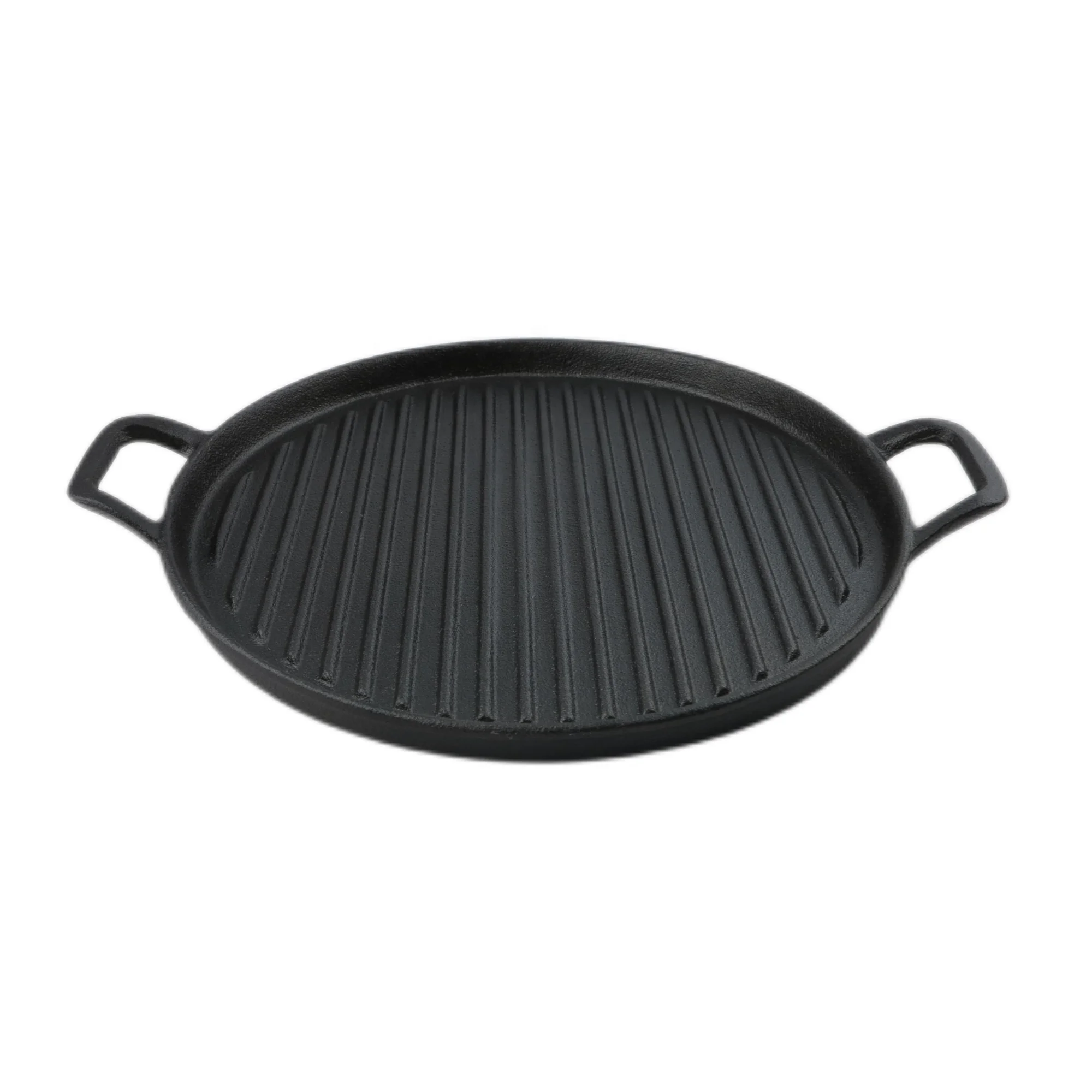 Outdoor Kitchen Round Cast Iron Griddle vegetable cooking oil Grill Pan Support