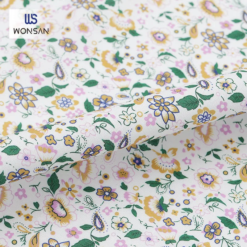 40S 100% cotton digital printing fabric with custom flower pattern for dress