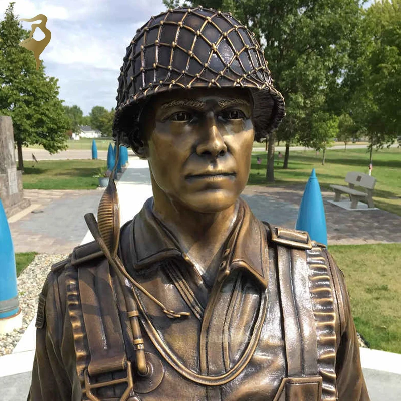 Top quality life size human warrior knight figure sculpture kneeling soldier statue