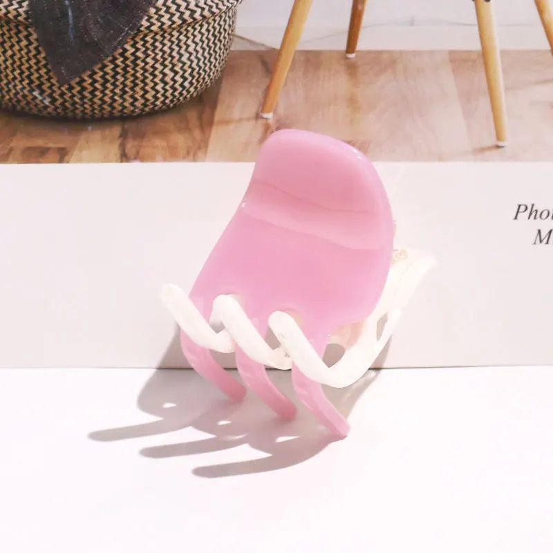 XinMei wholesale small acetate two tone hair claws clips long teeth jaw claw clips for women thin hair clips hair accessories