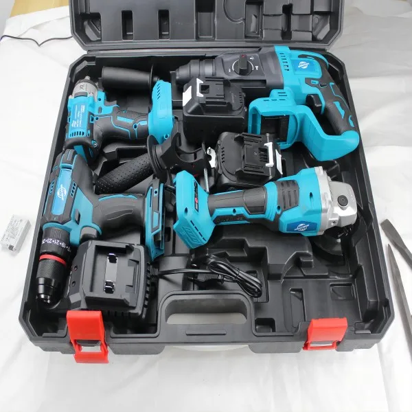 New Arrival Cordless 4 Multi-function Power Tools Combination Kit Lithium Battery Powered Electric Tools Set