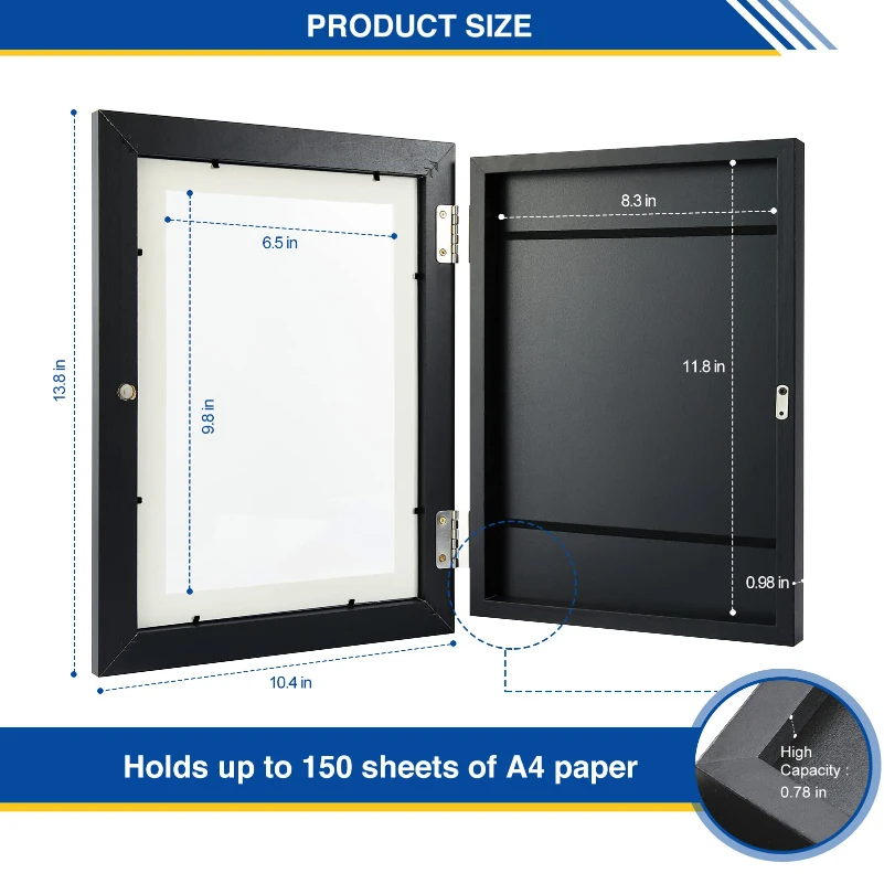 Wholesale High Quality Kids Art Display Frame Front Opening Children Art Display Fram Kids Art Frame Front Opening