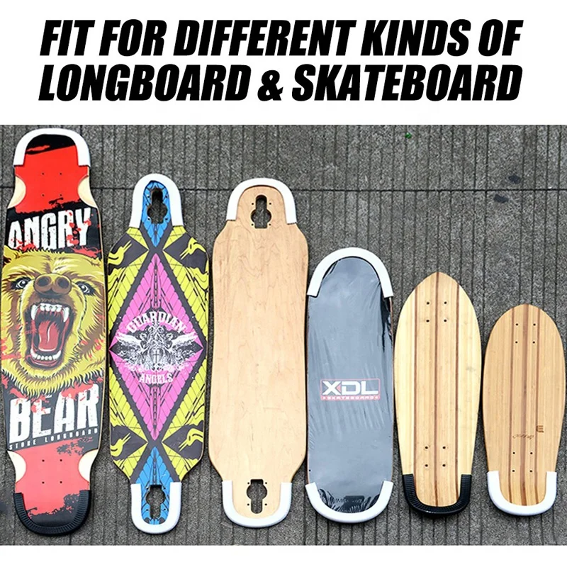 2 PCS 30MM  Durable Rubber Skateboard Accessories Deck Guards Protector Longboard Deck Edge Protection