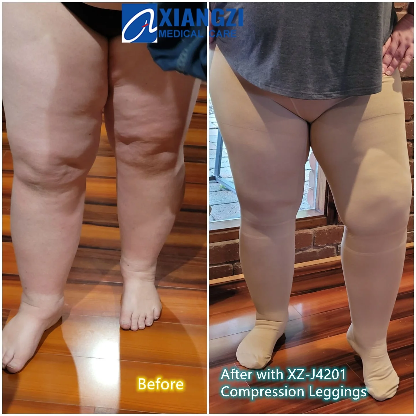 Larger Size Women Footless Nylon Opaque Compression Tights Pantyhose