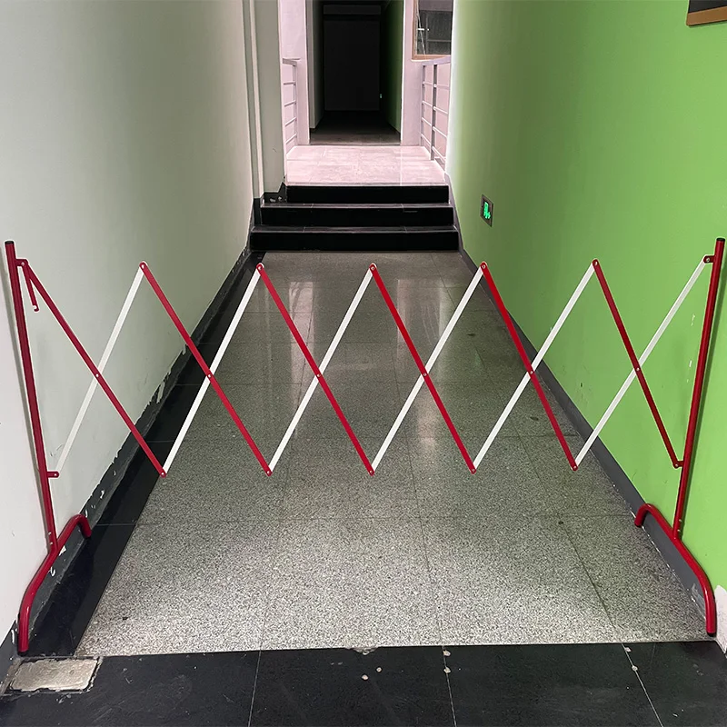 250CM Road Safety Crowd Control Metal Steel Retractable Barricade Gate Folding Security Barrier Fence Outdoor