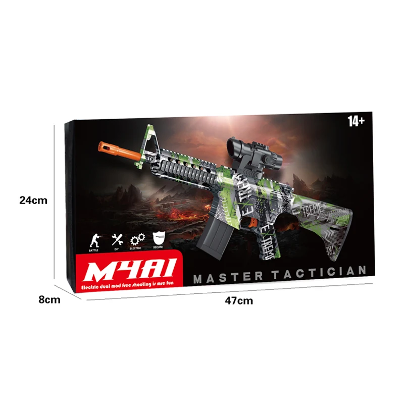 Realistic Water Bullets Gun Toy Assembly Safe Funny Water Bullets Gun Model Ornament Weapon Toy For Kids