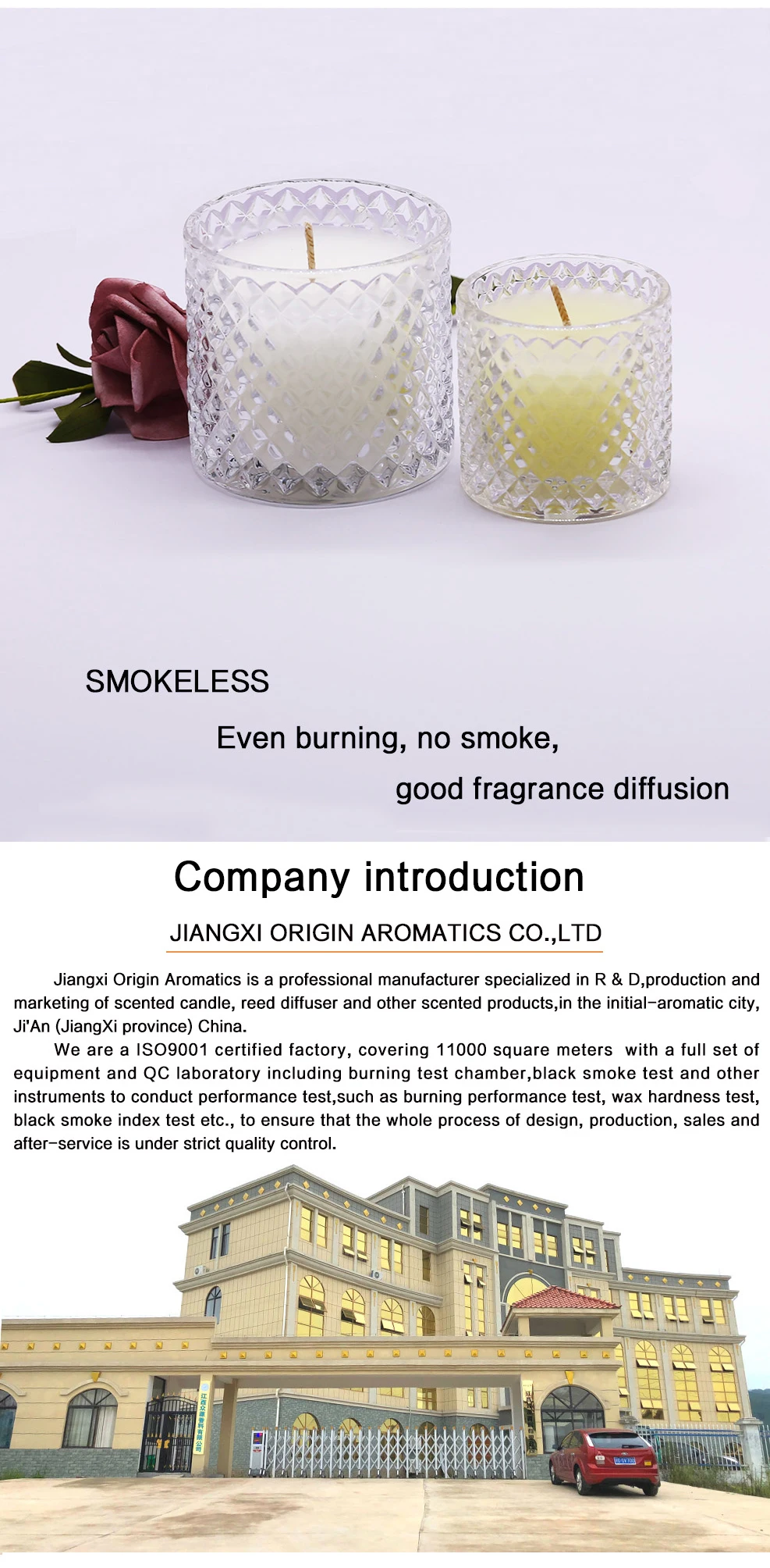 Luxury Candle Jar Wedding Candy Jar Scented Candle Scented with Glass Home Decoration Holidays for Wedding Environment Friendly