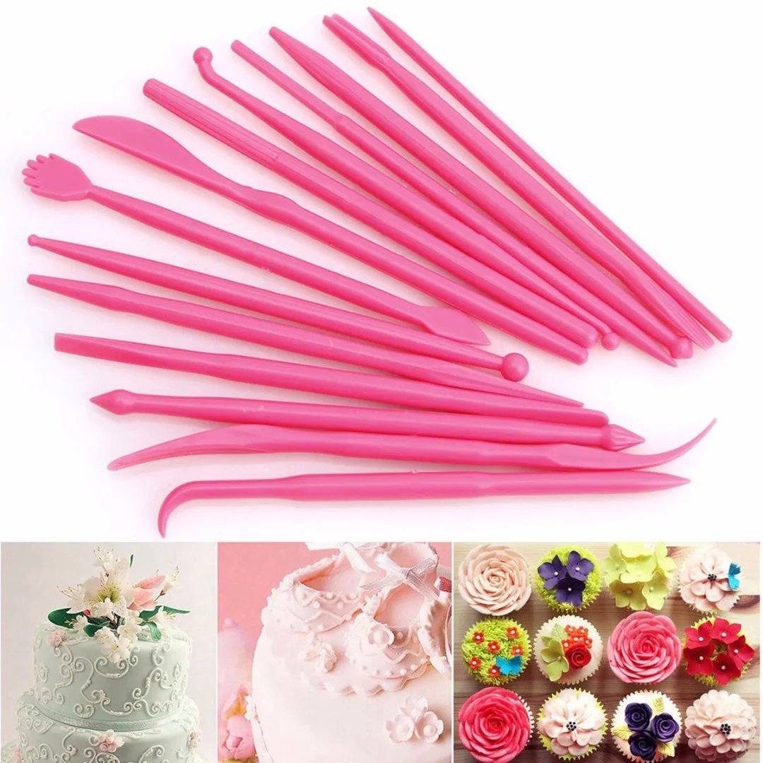 Dropshipping 8 Pcs Plastic Fondant Cake Decorating Baking Tools Pottery Sculpture Modeling Carving Clay Tools Set