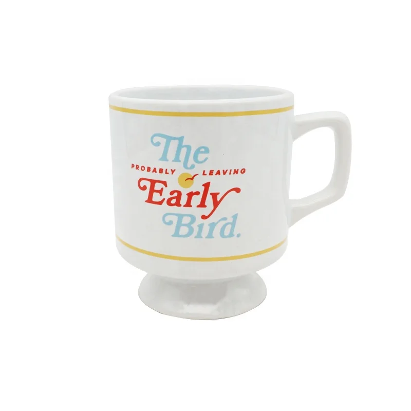 10 oz straight body decal funny mug prints white mugs wholesale ceramic goblet cup