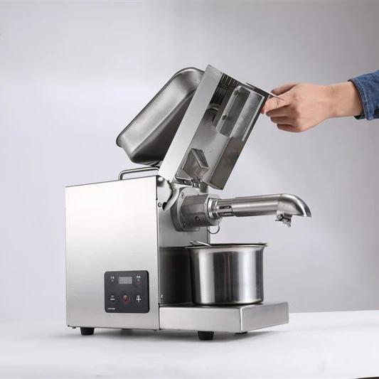 Automatic stainless steel oil press peanut walnut almond sesame household oil press machine