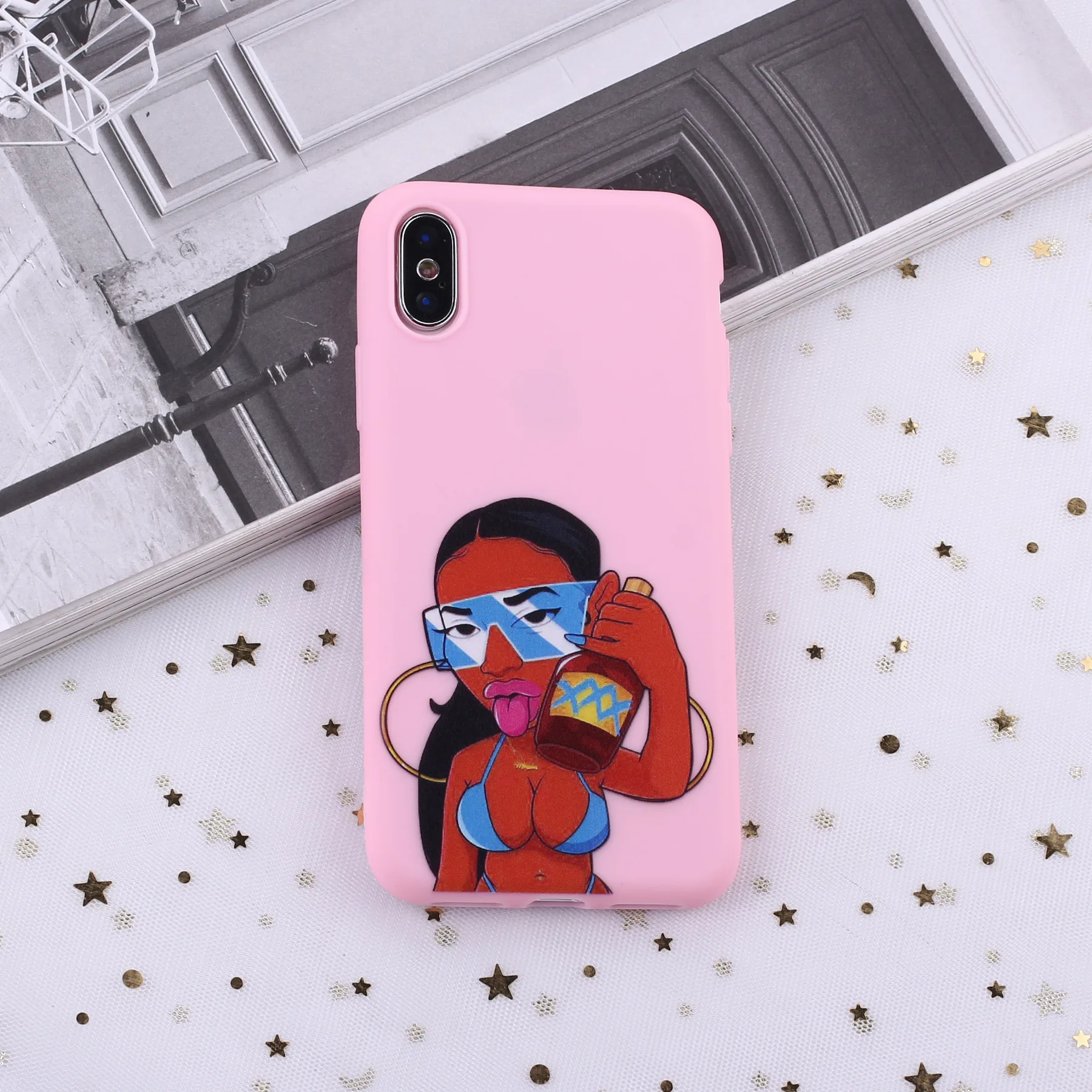 Hot Selling Money Women Pink Soft TPU Phone Case for iPhone 11Pro 11Promax X XS XR Xsmax