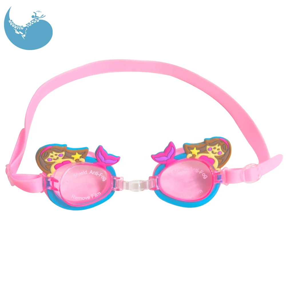best kids children cute interesting design aqua waterproof silicone comfortable swimming goggles