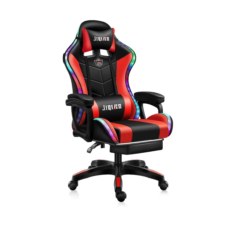 Горячая Распродажа OEM RGB светодиодный гоночный компьютер ПК игровой стул с динамиками и массажем