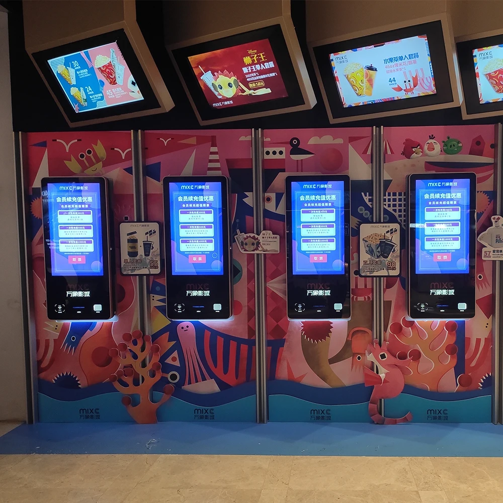 free standing 10.1 inch nfc reader facial camera massage currency exchange pos systems terminal for kiosk