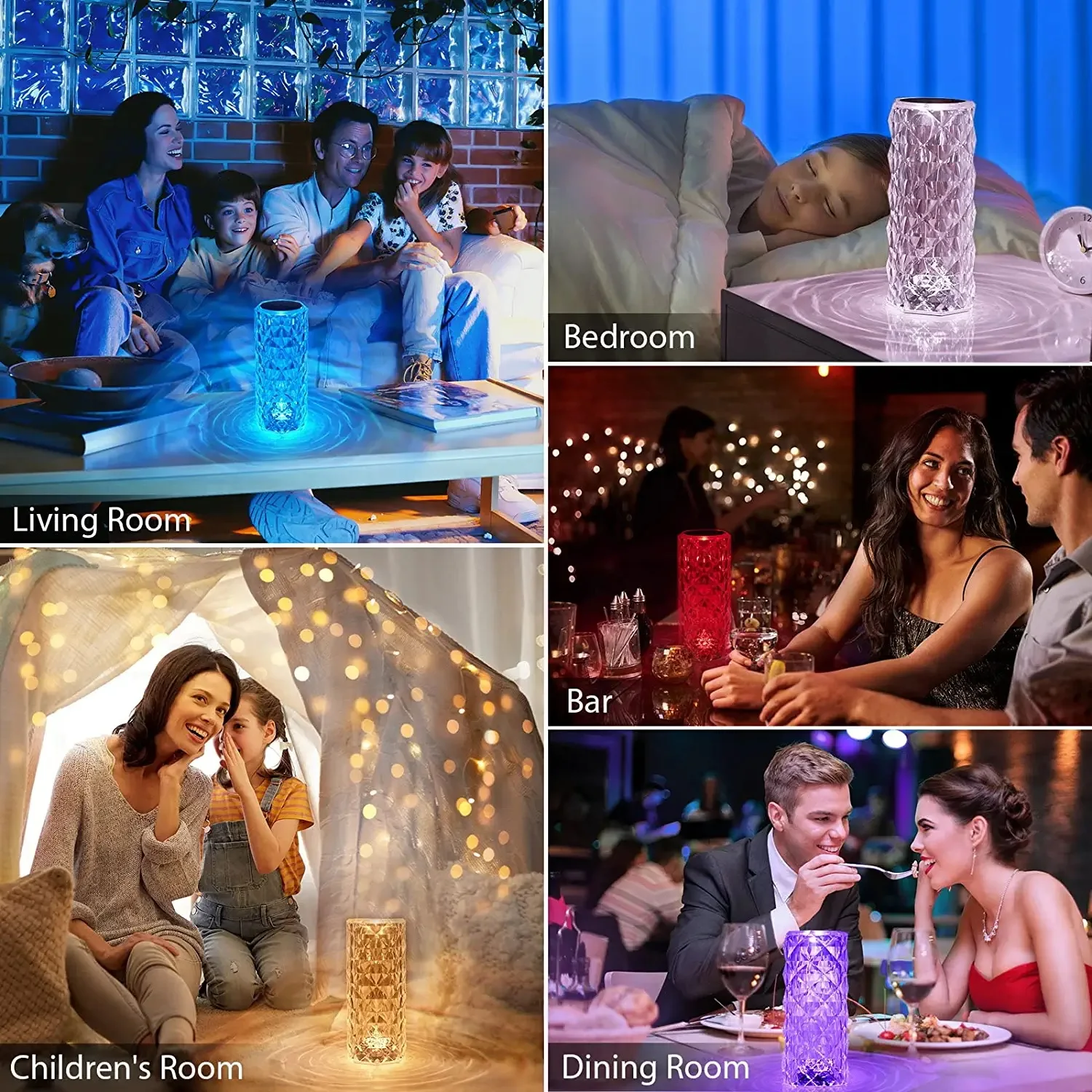 Светодиодная лампа RGB в виде розы с сенсорным управлением меняющая цвет Розовая прозрачная декоративная Хрустальная настольная 16 лет от производителя