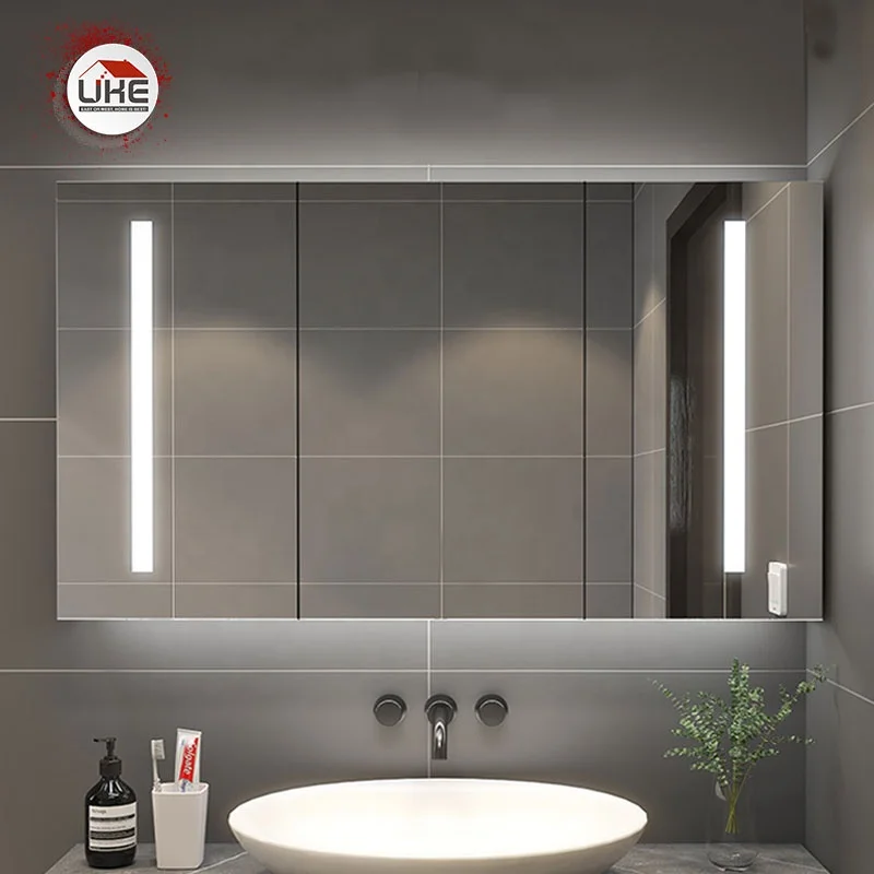 Умное зеркало для ванной комнаты квадратное с подсветкой расческа макияжа со светодиодной настенное