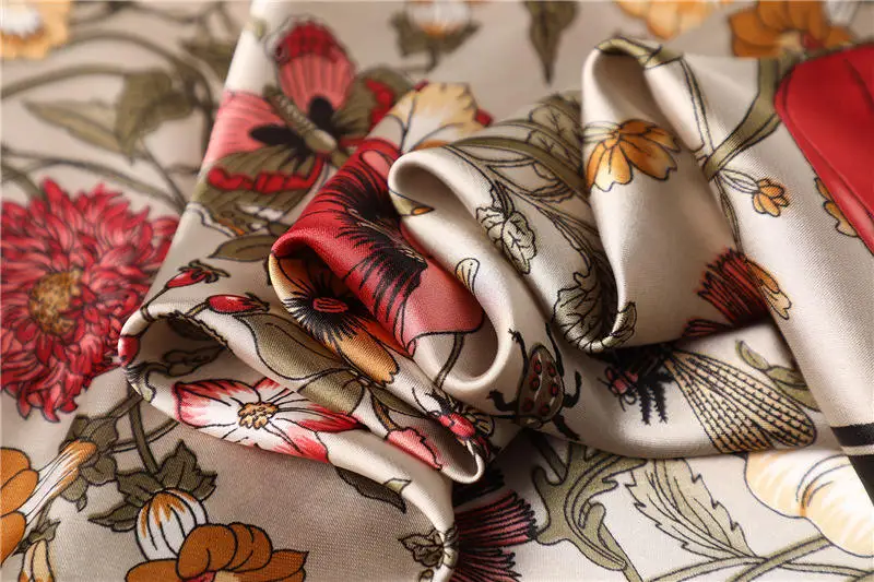 70x70 Cm Silk Large Scarfs Hijab Matte Female Tie Up Wrap Customize Or Designer Bonnets And Hair Custom Print Square Satin Scarf