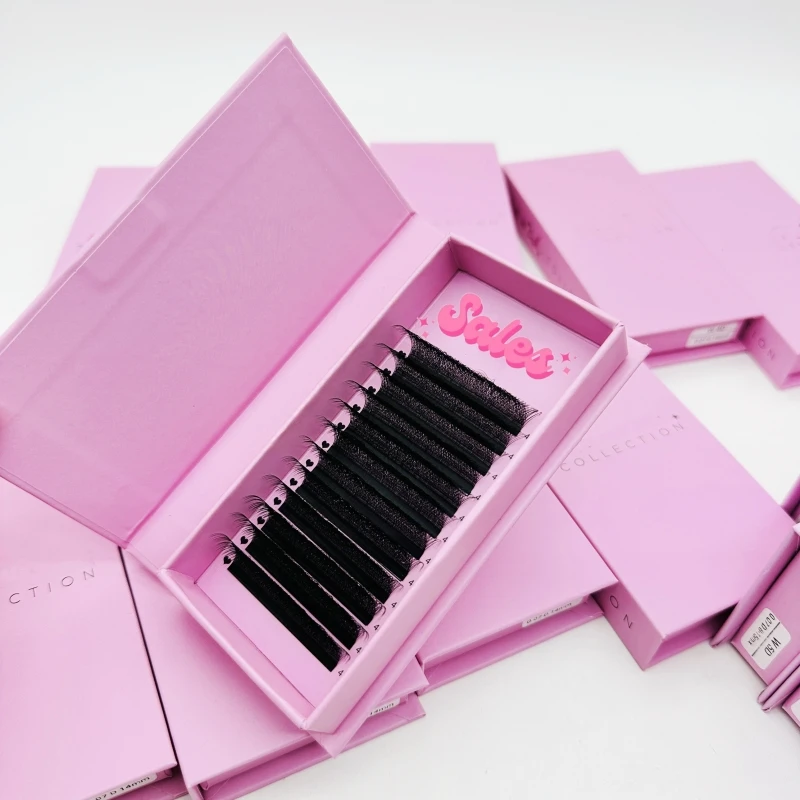 High Quality Custom Mixed Length Individual YY 5D W Shape Lash Extension Black Matte Natural Soft yy lash extensions