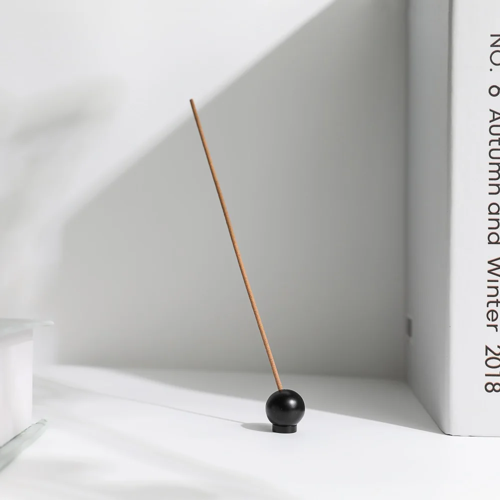 Maxery Fine Incense holder Ball Irregular Brass Incense Stick Black Incense Holder Home Decoration for Wedding Office