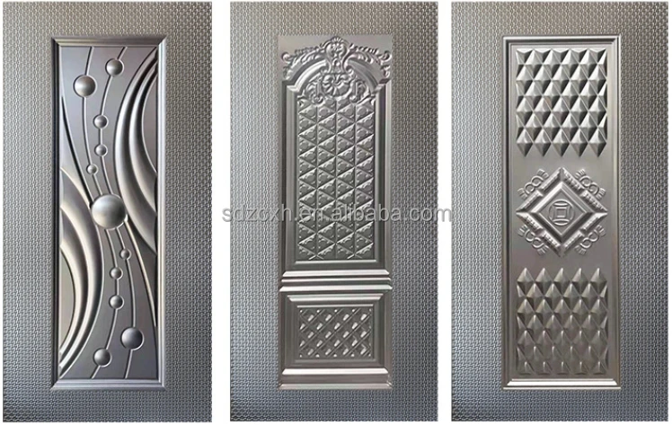 Designed Metal Door Skin sheet metal door design of Cold Rolled Stamped Steel Door Sheet for Ghana
