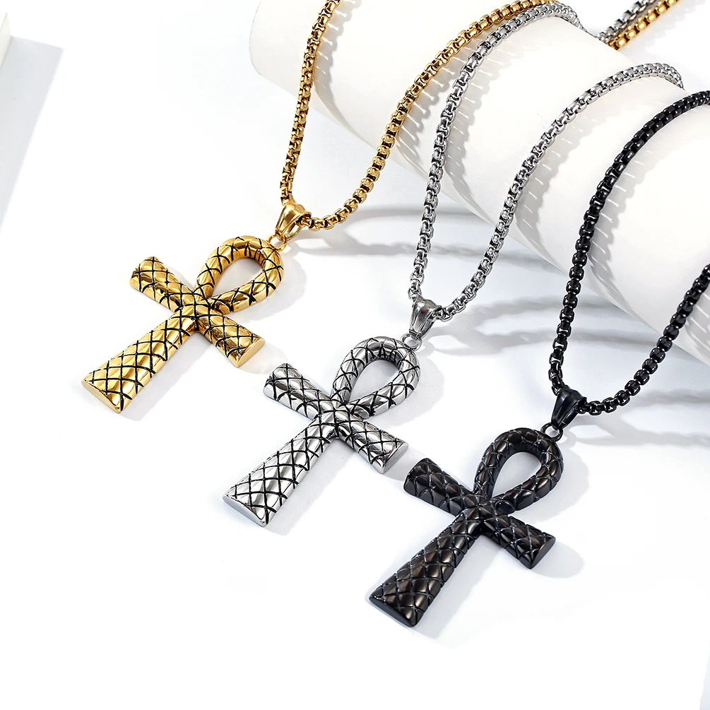wholesale silver18k gold platedvintage style jewelry making pendants and charms big egyptian ankh cross pendant charms