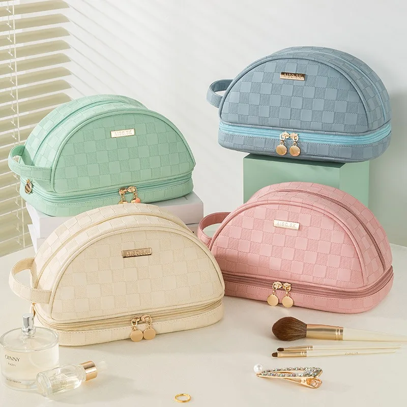OEM Travel Cosmetic Bags PU Leather Waterproof Make up Brush Storage Case Luxury Toiletry Organizer Bags Makeup Bags for Women