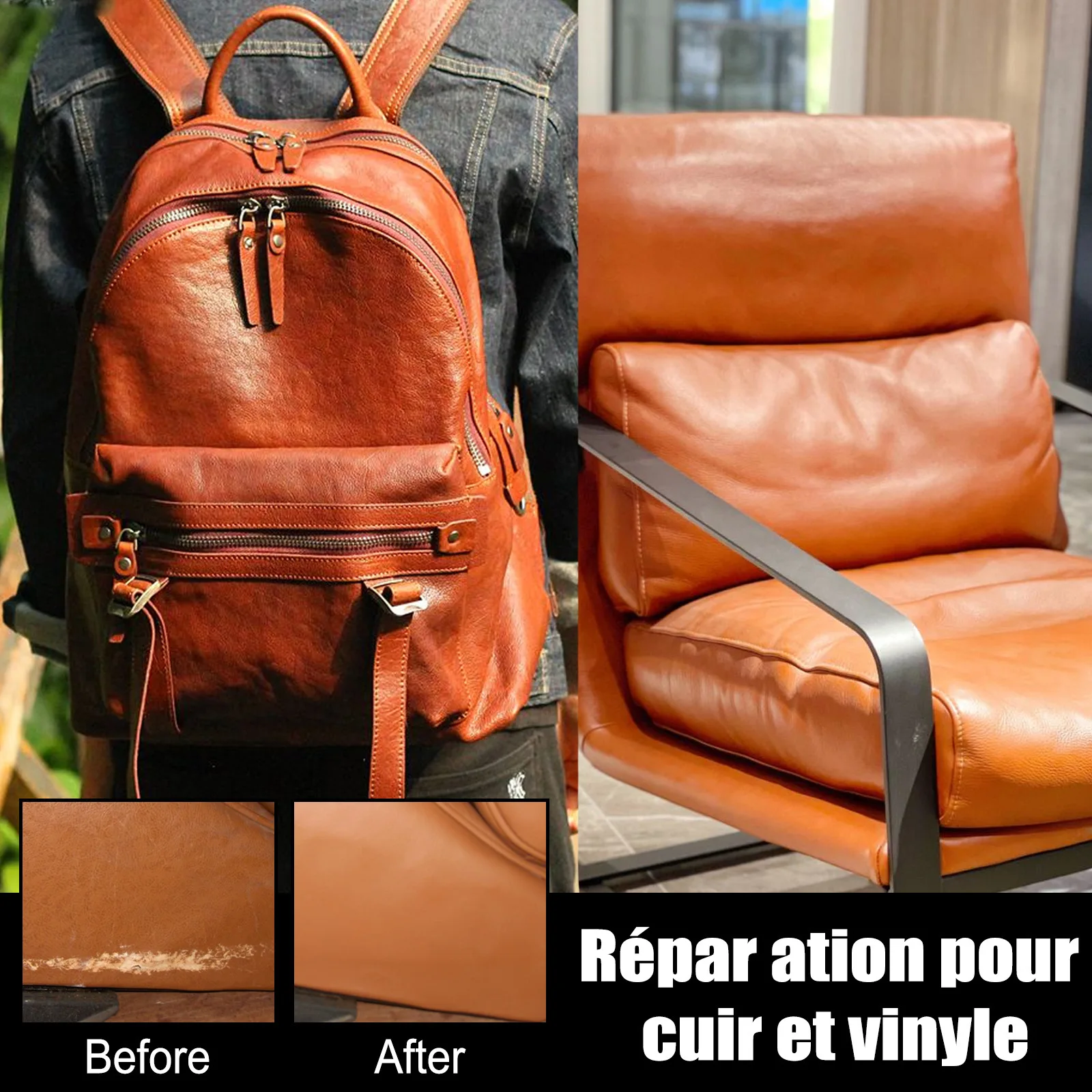 Rayhong leather repair kit sofa chair bag car interior scratches repairing cream belino cuirs repares pour le cuir et le vinyle