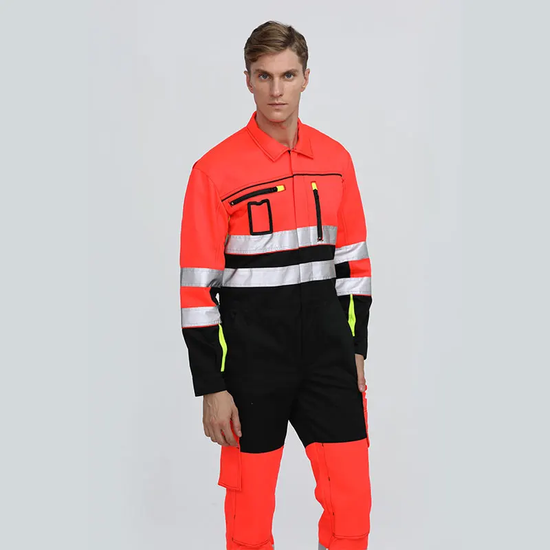 safety work suit coverall with reflector