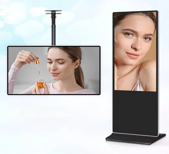 Shenzhen MDS Factory 45 55 65 Inch LCD Advertising Screen  Floor Stand Display Advertising Screen LCD WIFI Connection