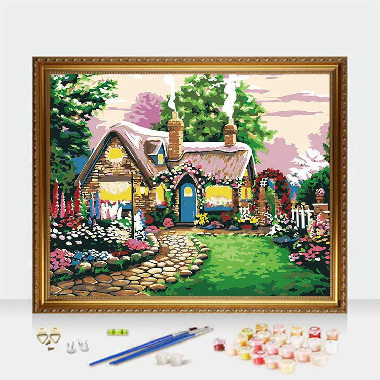 christmas wall decor DIY painting by numbers kit Oil Paintings on canvas snowman paint by numbers for adults and kid