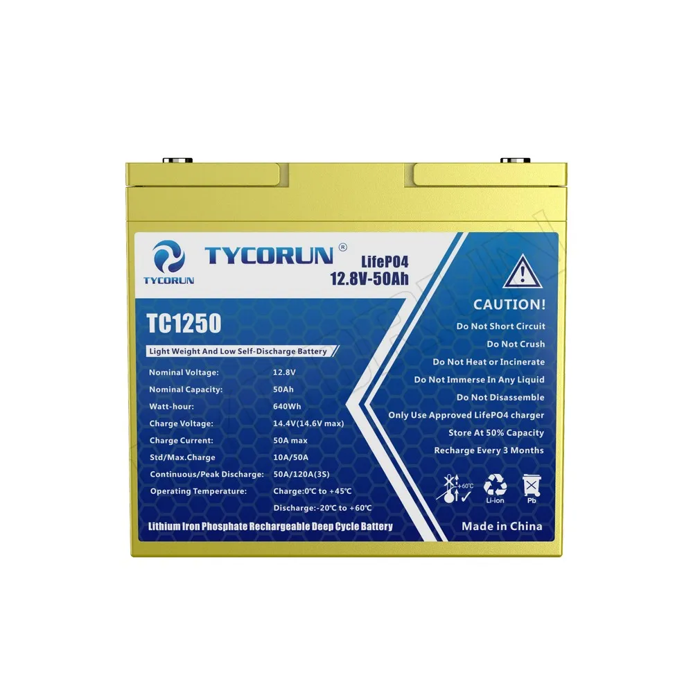 Портативная станция Tycorun, внешний аккумулятор 12 В 50 Ач, литиевая батарея lifepo4 для солнечной энергетической системы