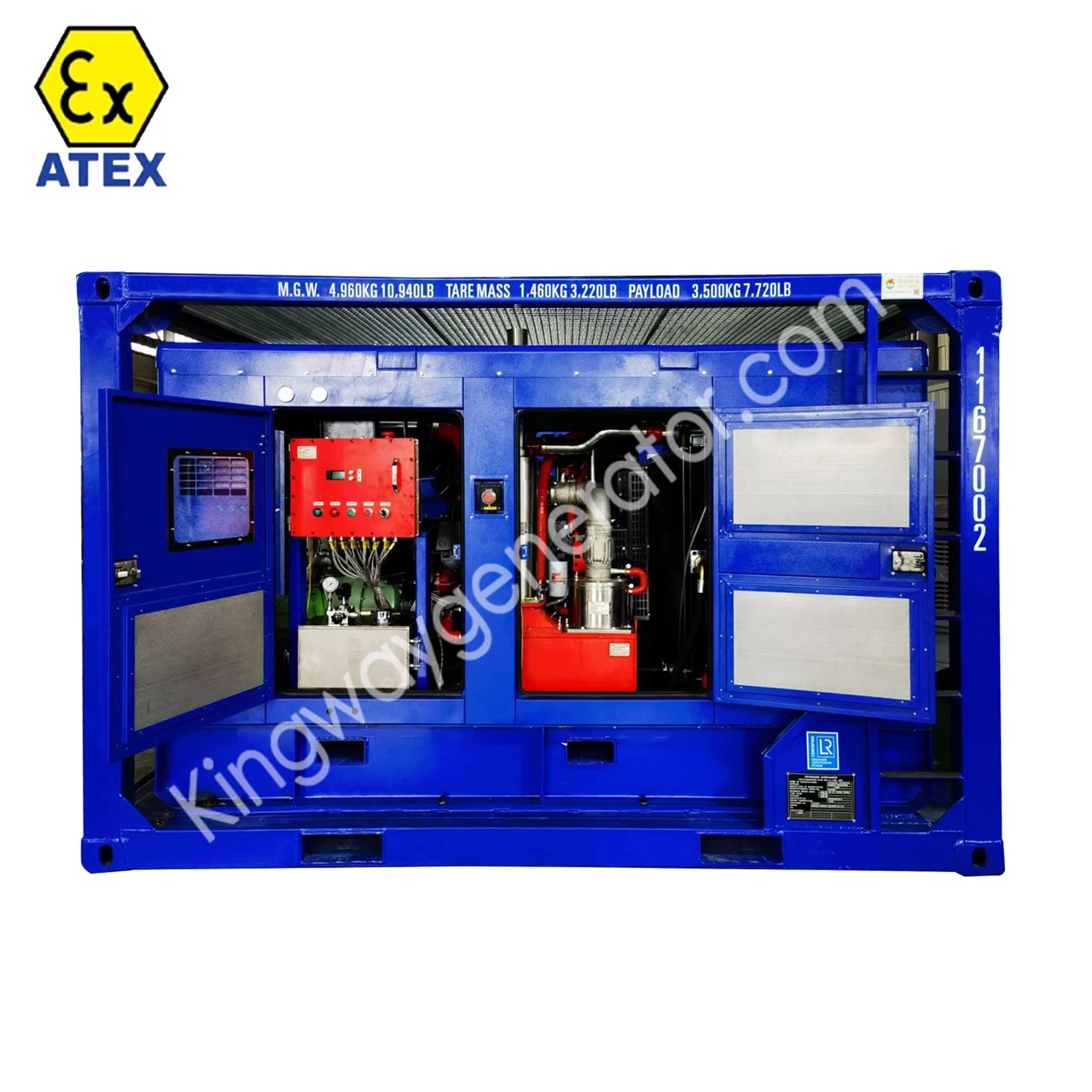 Зона 1 Atex зоны 2 взрывозащищенный 1250KVA Rig безопасный дизель-генератор с DNV2.7-1 подъемная рама для нефтяных и газовых