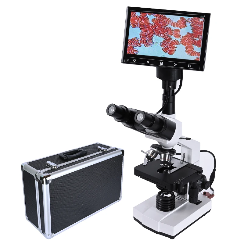 7-inch LCD Professional blood cells Microscope Binocular trinocular biological Lab USB led 5MP electronic eyepiece OSL-014