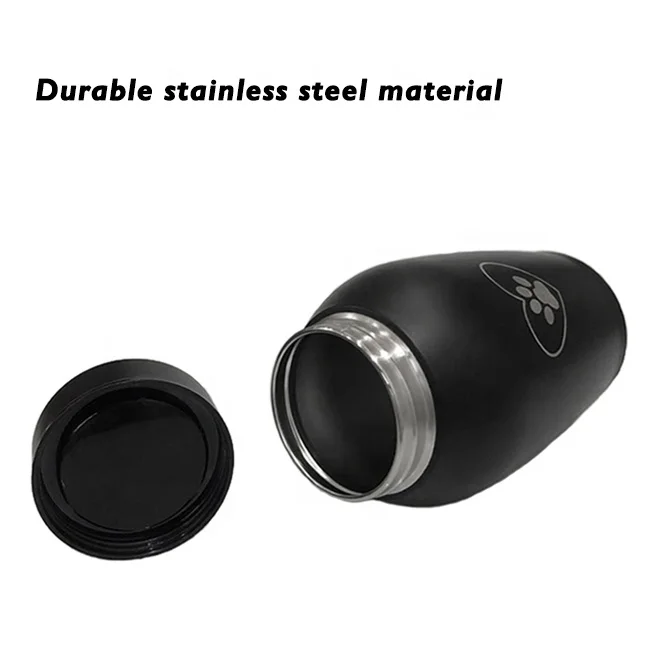 Custom Logo Pet Loss Gifts Memorial Cremation Urn Stainless Steel Keepsake Cat Dog Urn For Pet Ashes
