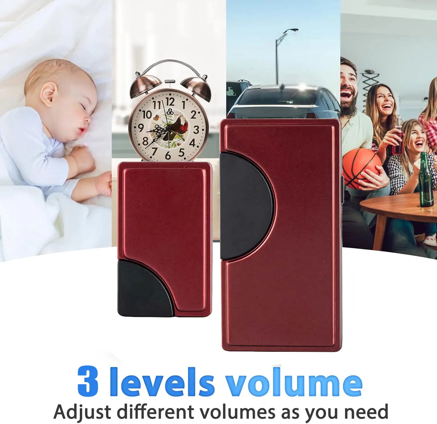 120m Wireless digital door chime 36 musics wireless door bell Waterproof IP 44 Wireless doorbell