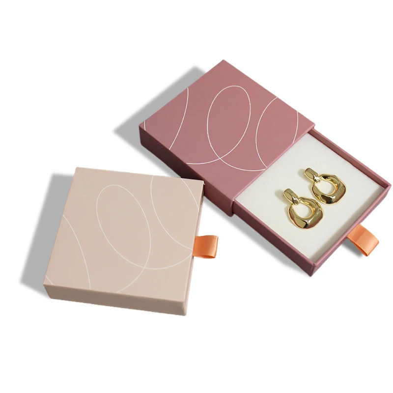 Custom Jewelry Eco-friendly Board Drawer Box Gift Packaging Shipping Cardboard Box and Luxury Packing For Jewelry Boxes