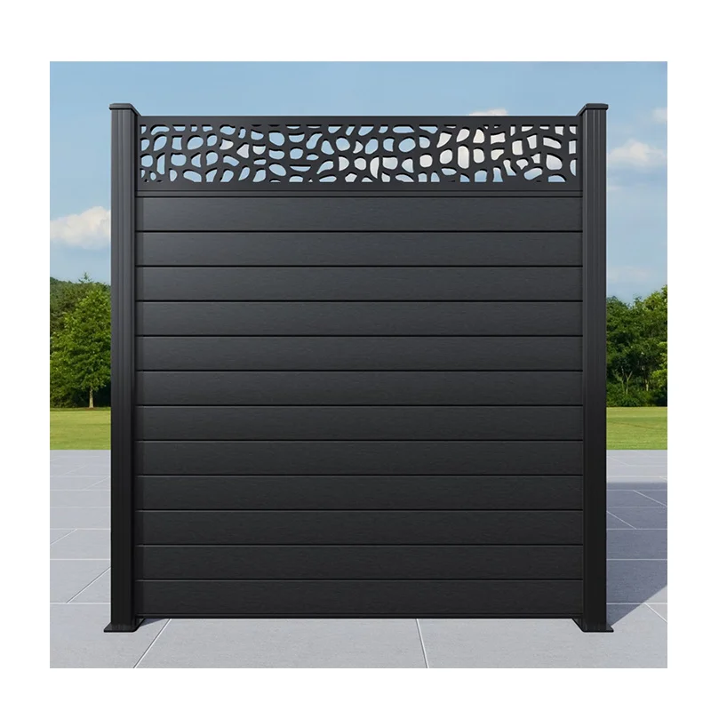 Newly Designed Courtyard Wall Wpc Privacy Fence With Factory Price