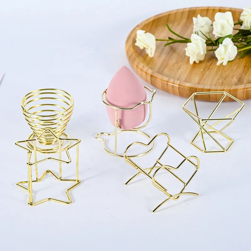 Makeup sponge Storage Rack Gold beauty blender holder