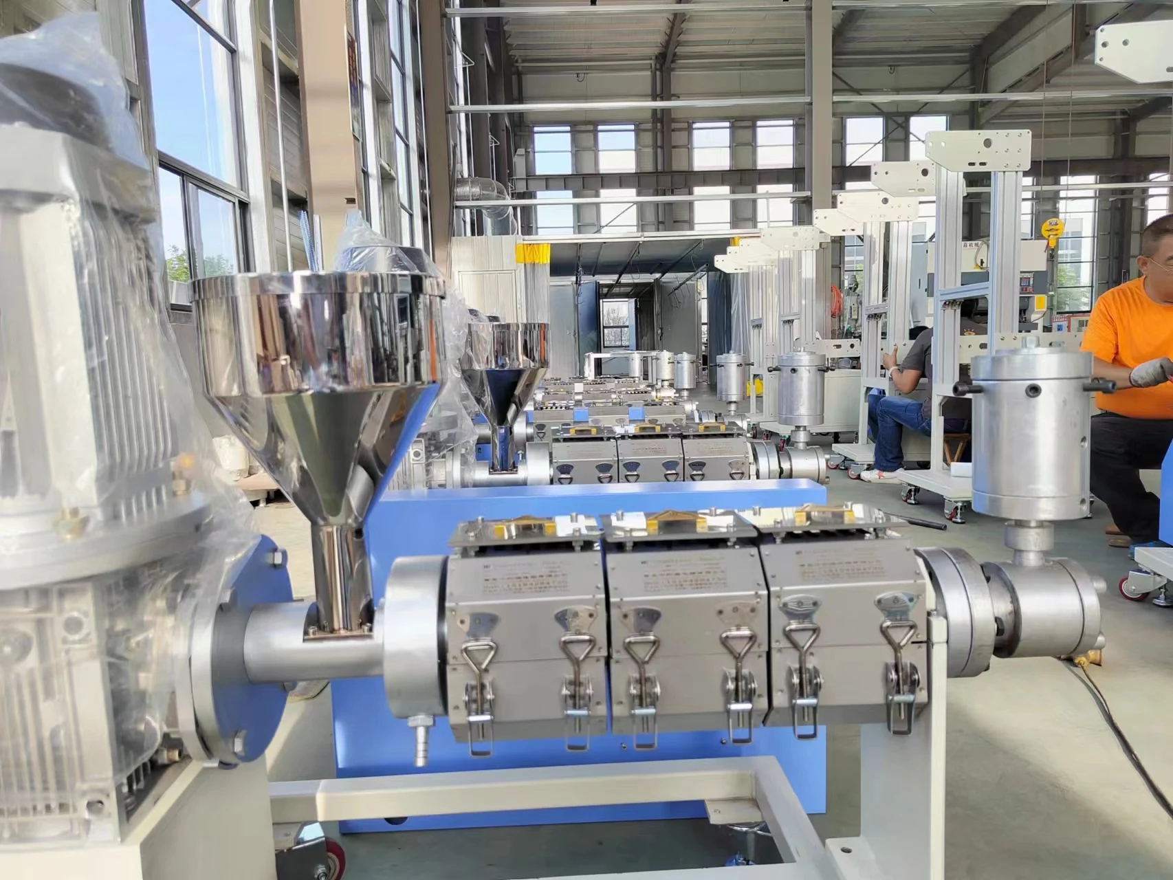 HWYAA Mini PE Plastic Film Blown Lab Extruder small HDPE LDPE Film Blowing Machine