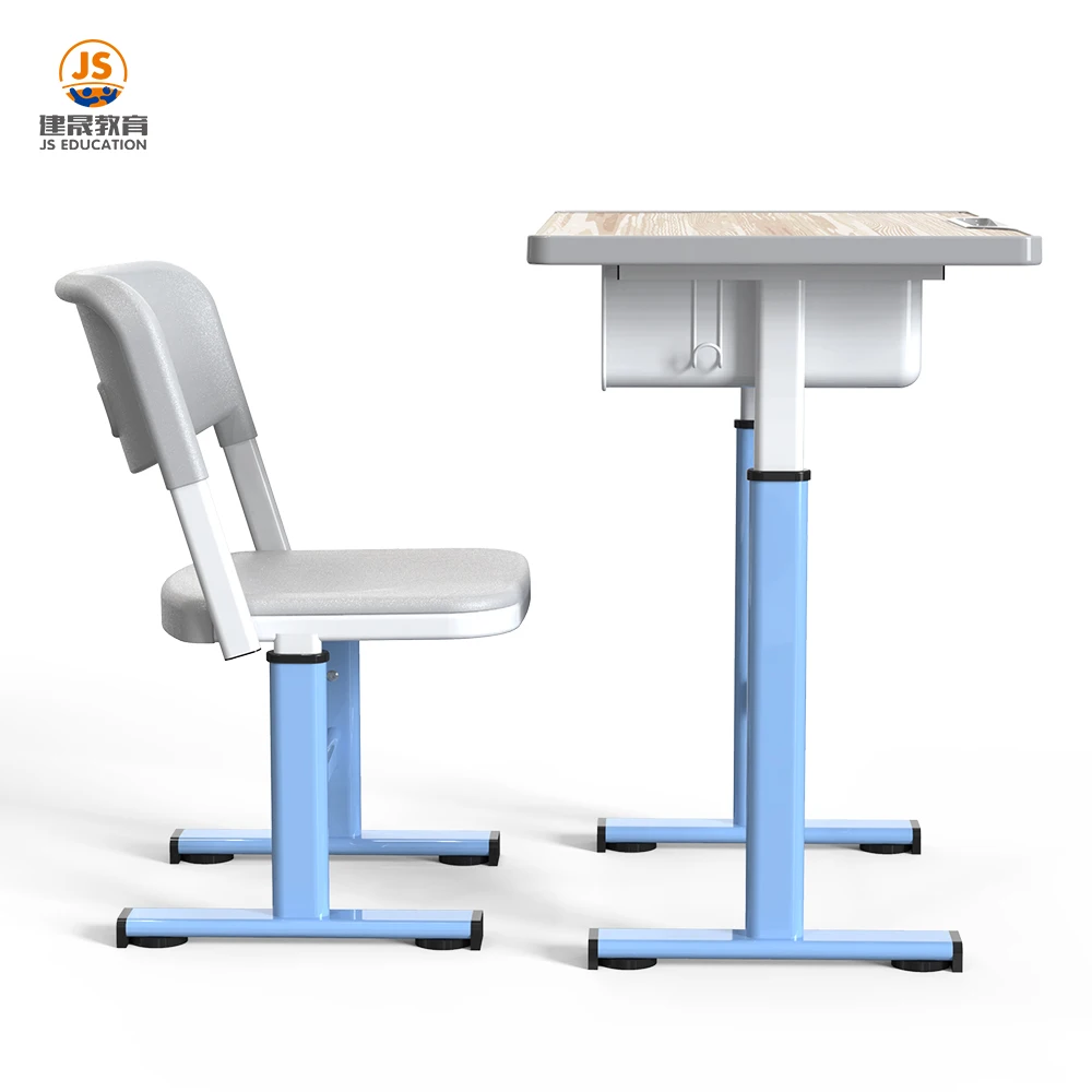 New product mechanical adjustment Simple and comfortable school classroom desk and chair set HY-0336