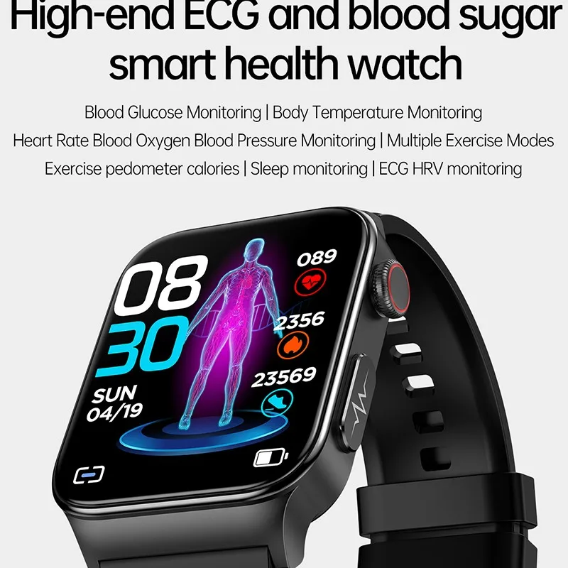 Health ECG Smart Watch Fitness Tracker With Blood Oxygen Heart Health Analysis Sleep Monitoring HRV Alert smartwatch