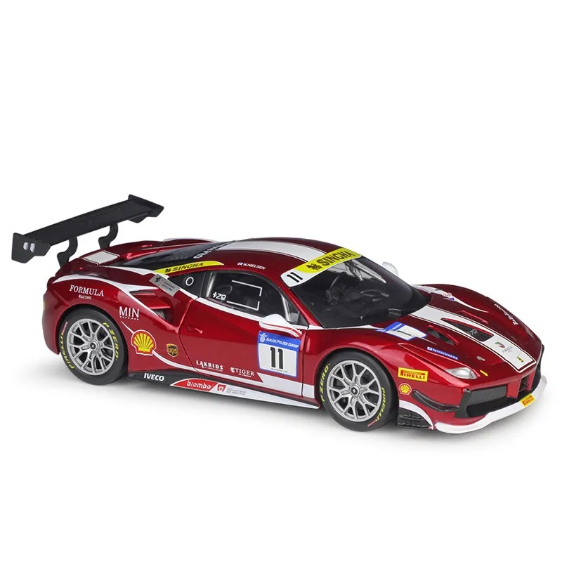 Hot Selling 1:24 488 Challenge 2017 Formula Racing Alloy Toys Car Model Simulation Metal Car Toys Diecast Car For Collection